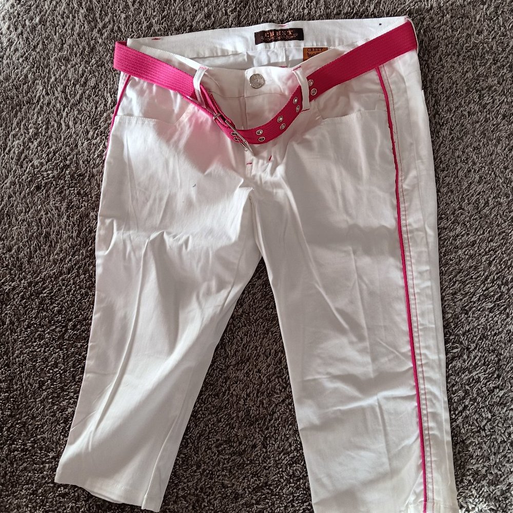 White Capri pants
